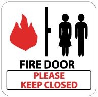 Fire Door - Please Keep Closed 7" x 7" Acrylic